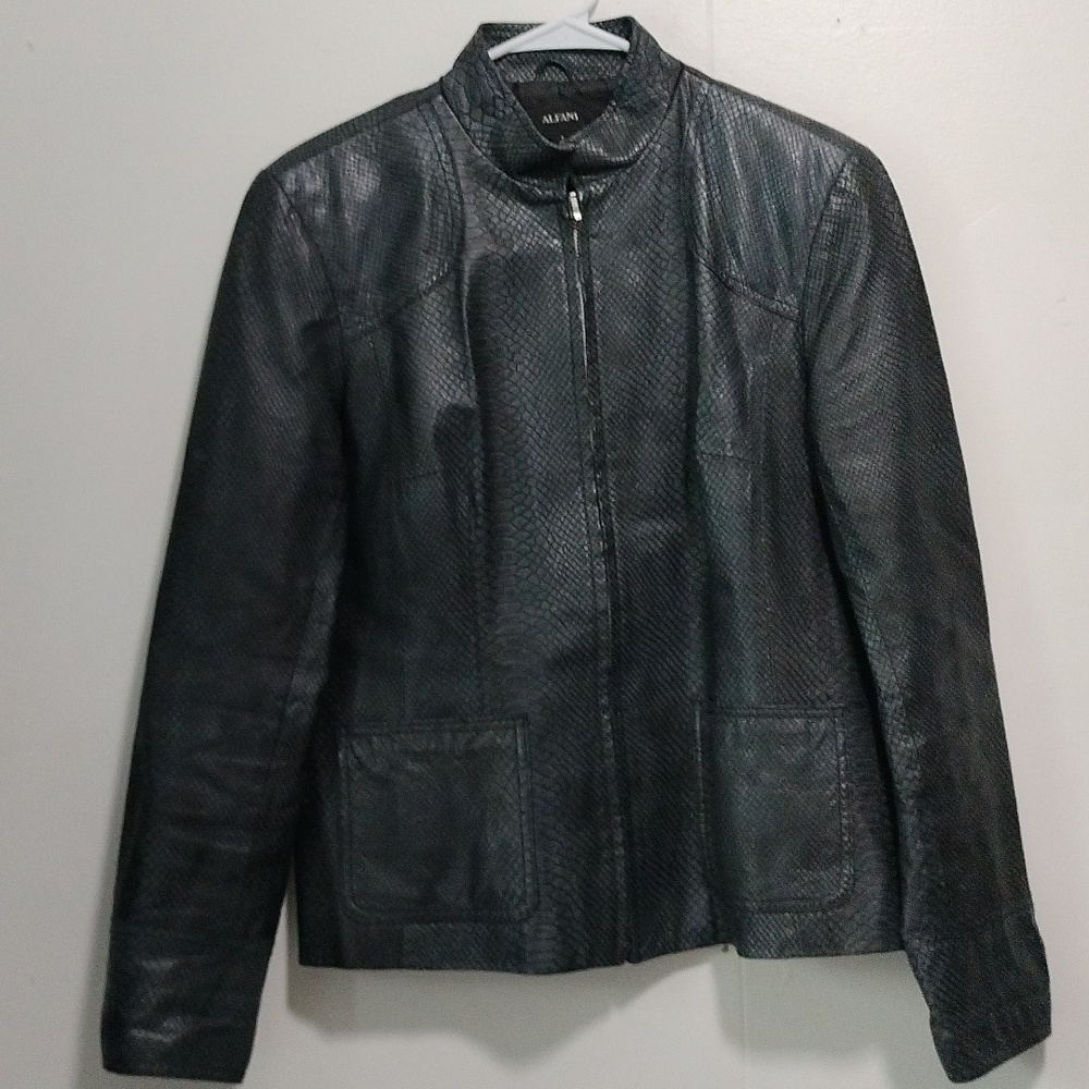 Alfani leather jacket size L